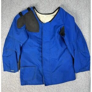 VTG Creedmore Button Front Cordura Hardback Shooting Coat Blue / Men's 44